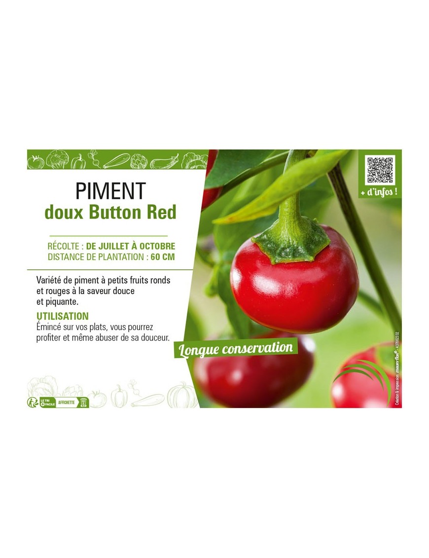 PIMENT DOUX BUTTON RED