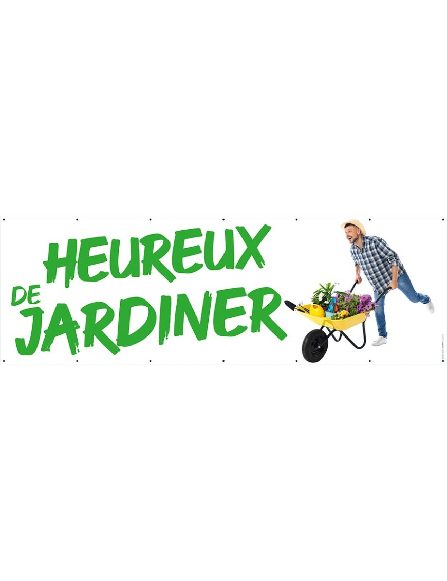Banderole 032 - heureux de jardiner