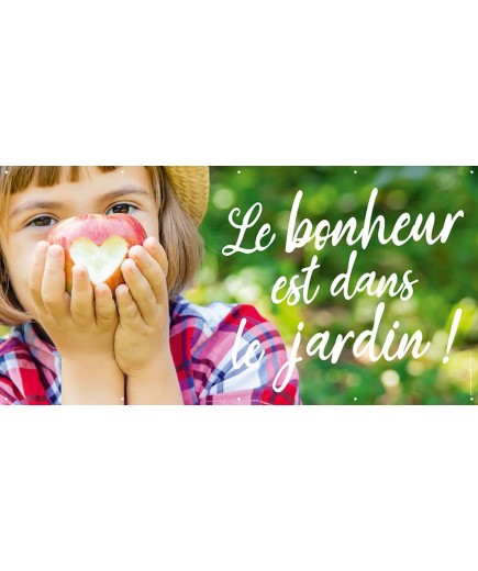 Banderole 038 - bonheur est dans le jardin