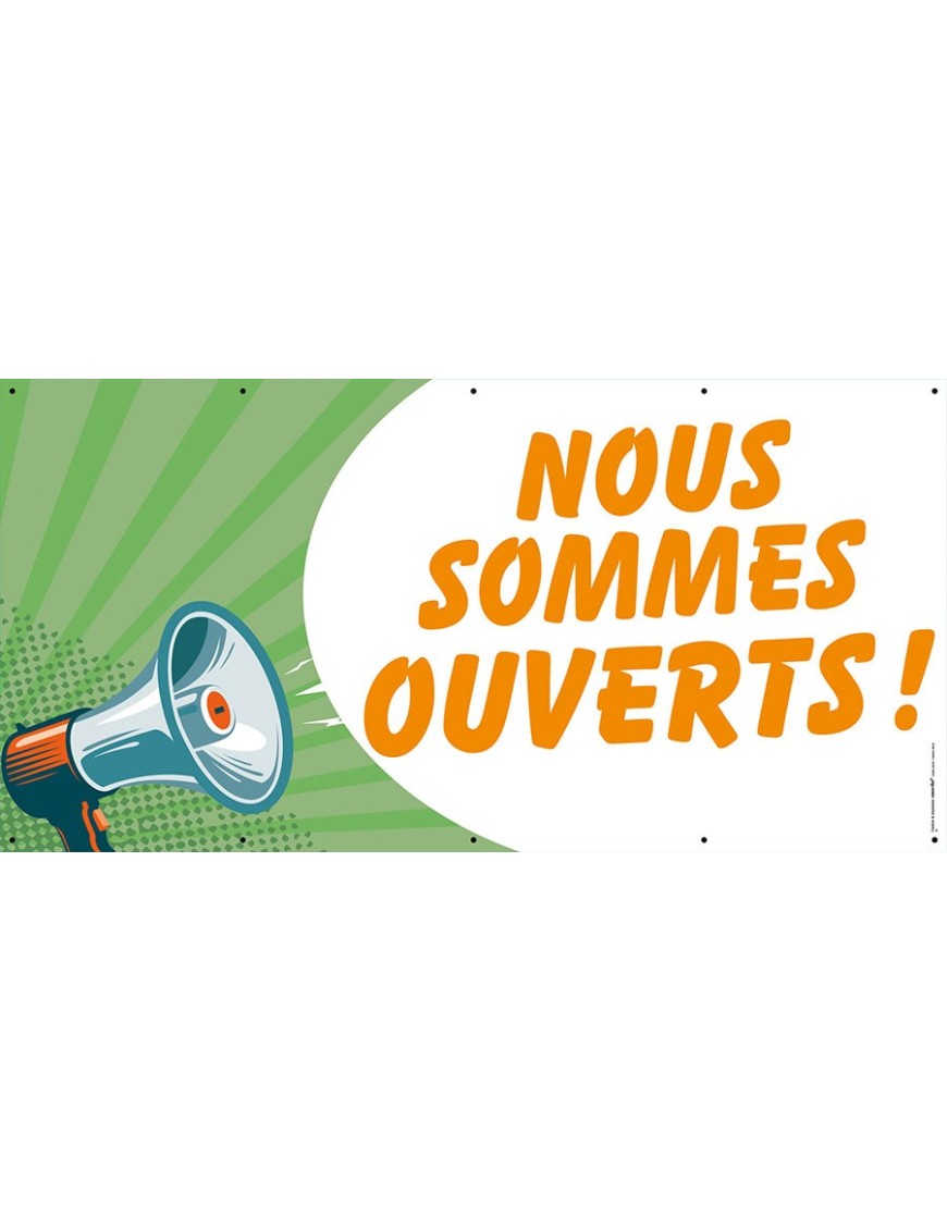 Banderole 055 - Nous sommes ouverts