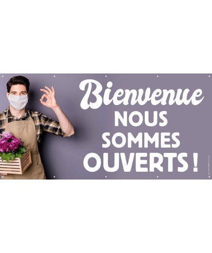 Banderole 058 - Nous sommes ouverts