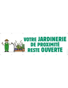 Banderole 086 - jardinerie ouverte