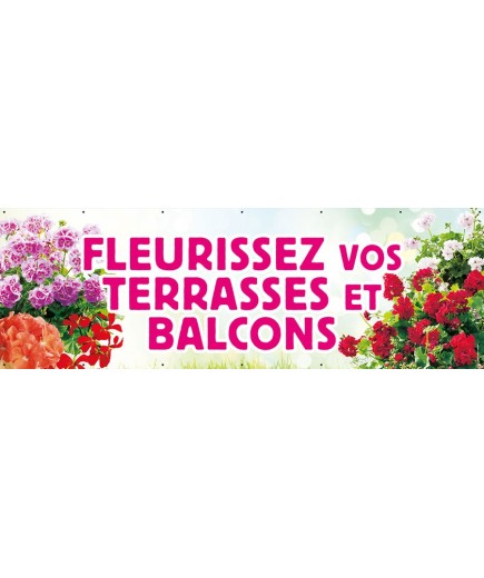 Banderole 088 - fleurissez balcons et terrasses