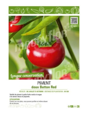 PIMENT DOUX BUTTON RED
